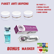 PAKET DERMA ROLLER TITANIUM ALAT KECANTIKAN UNTUK MENGHILANGKAN BOPENG JERAWAT SCAR DERMA ROLLER ANA