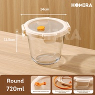 Signature Series Round Borosilicate Glass Food Container 450ml-2600ml