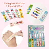 HANSAPLAS CHARACTER WOUND PLASTER Plaster Bandage Waterproof Plaster Kids Plaster (5 pieces)