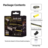 Lightweight Portable Outdoor Headlamp HA15 UHE Dual Power AA Battery Replaceable Long Lifespan Multi