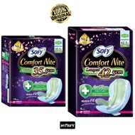 Sofy Comfort Nite Antibac Longest Slim Wing Heavy Flow 35.5cm (14s)/42.5cm (8s) Disposable Sanitary 