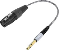 XLR Female to 1/4 Inch 6.35mm TRS Adapter Cable, XLR to Quarter inch Patch Cable, 1 Feet, for Microp
