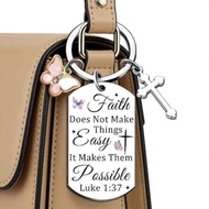 Bible verse stainless steel Keychain faith