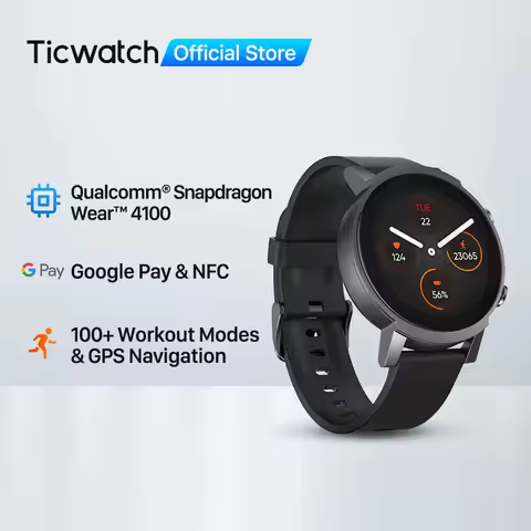 Ticwatch E3 Wear OS Smartwatch for Men and Women Snapdragon 4100 8GB ROM IP68 Waterproof Google Pay 