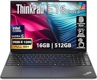 Lenovo ThinkPad E16 Gen 3, 16" FHD+ Touch Display, Intel Ultra 5 225U, 16GB DDR5 RAM, 512GB SSD PCIe