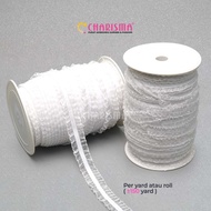 Charisma Rubber Lace Stretch Lace/ RK 137 - Elastic Rubber Lace 1.5cm & 2cm/ Price per 1 Yard (90cm)