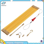 【ouwym9al】Cabling Rods Fish Tape 10.83FT Fiberglass Electrical Cable Threader Running Puller in Case