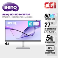 BenQ 27" MA270U IPS 4K UHD HDR400 60Hz 5ms Built-In Speaker PD90W USB-C Ergonomic Monitor