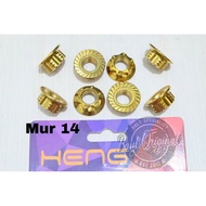 Probolt new Gold m10 Nut or 14 Gold Nut heng thailandOriginal