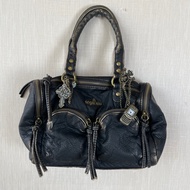 Angel Kiss Vintage Washed Finish Diagonal Boston Pillow Bag