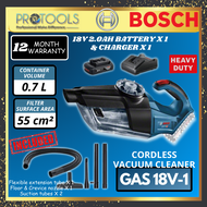 BOSCH 18V GAS18V-1 CORDLESS VACUUM CLEANER (SOLO/SET) MESIN PENGHISAP DEBU [ BOSCH 18V ]BOSCH ORI