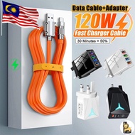 120W 6A Super Fast Charge Cable for iphone Type-C Charge Micro USB Android Cable Lightning Portable 