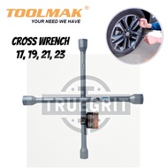 TOOLMAK Cross Wrench 17,19,21,23mm socket sizes