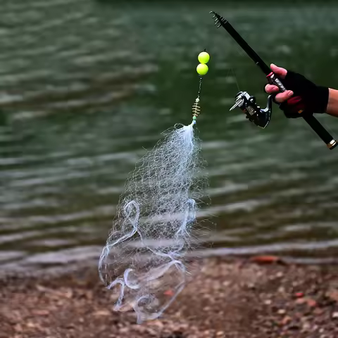 Strong Replacement Fishing Net Safe Fishing Upgrade Hang Directly on Rod Easy Convenient Casting Pre