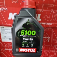 MOTUL 5100 10W40 / 15W50 4T OIL MINYAK HITAM 100% ORIGINAL MOTUL MOTORCYCLE ENGINE OIL 1L 100% ORIGI