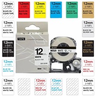 6/9/12mm Compatible for EPSON SS12KW LC-4WBN Label Tape 12mm Refill LabelWorks / KingJim TepraPro La
