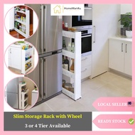 4-Tier Slim Wheel Space Saver Kitchen Rack 0033/0034