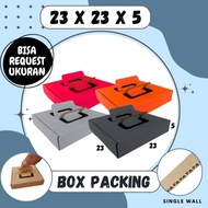 Box 23x23x5 Pizza Packing Box, Brownie Cake Packaging, Hampers, Cardboard, Dimsum Box, Donuts