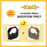 2Units BIOSYSTEM TR917 Geomaster 360D 360 D Punch Card / Time Recorder Ink Ribbon Dual Color Compati