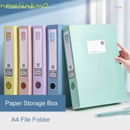 NOVALINKM0 Paper Storage Box, Dustproof PP Plastic A4 File Folder, Multifunctional Morandi Color Thi