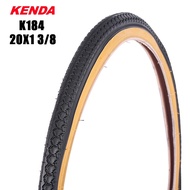kenda K184 20*1 3/8 (37-451) Retro Yellow Edge Mountain Bike Tire KENDA Folding Bicycle Tire Ultrali