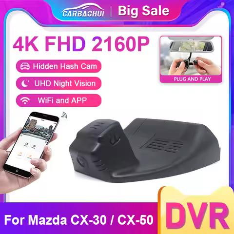 Car DVR for Mazda CX-30 CX-50 CX30 CX50 EV 2023 2022 2021 2020 Plug and Play 4K Dash Cam Camera Vide