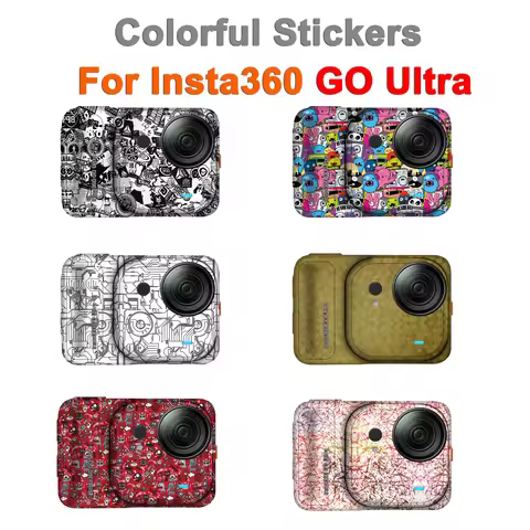 Colorful Stickers for Insta360 GO Ultra Camera Fullcoverage Skins Anti-Scratch Protective Decal PVC 