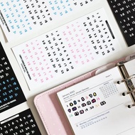 Basic digital material stickers, versatile DIY diary date notes decorative stickers