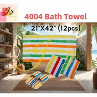 (JYSHOP4U) 🛁 4004 Cotton Bath Towel Set 12pcs | Soft Absorbent Tuala Mandi 1×12pcs | 浴巾