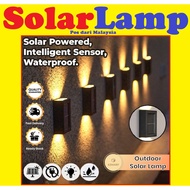 Lampu Solar Hiasan Jalan Tiang Dinding Pagar Garaj Solar Led Wall Street Light Motion Sensor Lighting Decoration Decor L