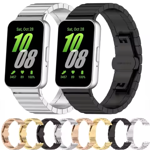 Metal Stainless Steel Strap for Samsung Galaxy Fit 3 Fashion Comfortable Durable Wristband Samsung G