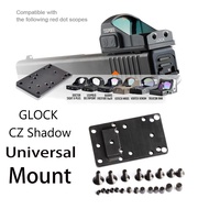 TAC-OR Glock / CZ Shadow Mounting Plate Base Universal Red Dot Rear Optics Sight Mount Base Ret Dot 