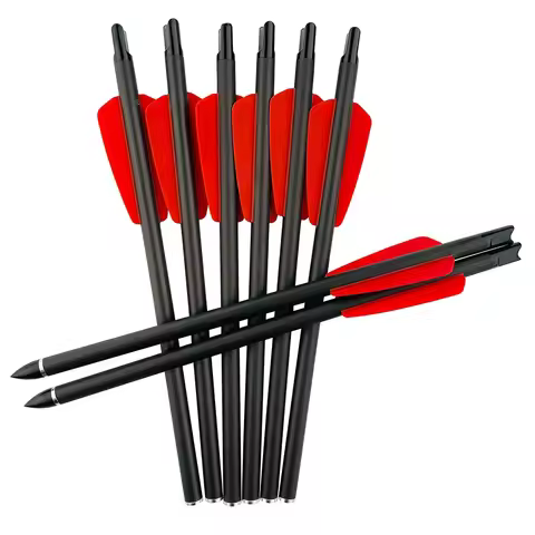 6pcs Crossbow Carbon Arrow 7.5inch Spine350 R-9 Hunting Archery Shooting Shooting