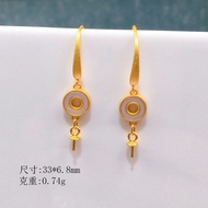 s925 ต่างหูชุบทองคำเงิน ต่างหูแบบเกี่ยวหู ผลิตภัณฑ์กึ่งสำเร็จรูป diy ต่างหูคริสตัลสไตล์โบราณ Hot