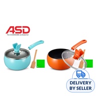 Asd 16cm Non-Stick Saucepan: Orange/Blue