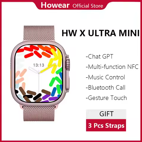 Smartwatch Women's Smart Watch 2025 Copy Original Series 9 Howear HW X ULTRA MINI Chat GPT Fitness T
