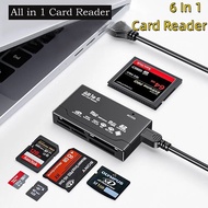6 in 1 USB Card Reader 480Mbps External Micro SD MMC Mini XD M2 MS TF Memory Card Viewer PC Laptop D
