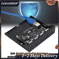 loloshop ASHATA USB Front Panel PCI-E to 4xUSB3.0 for Chip Floppy Bay Adapter Expansion Riser Card U
