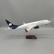 47CM Resin Airplane B737Max8 Passenger Airplane Model with Landing Stand Living Room Decoration Orna