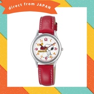 [Directly from Japan] [Citizen Q&amp;Q] Watch Analog Snoopy Waterproof Leather Belt AA95-9852 Women's Red