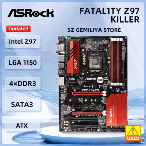 ASRock Fatal1ty Z97 Killer Intel Z97 LGA 1150 DDR3 32GB compatible con i7-4790 4770 4460 4570 4350 4