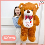 ตุ๊กตาหมีเท็ดดี้แบร์ teddy bear 60/100/150cm ตุ๊กตาหมียักษ์ ตุ๊กตาหมีขน ขนนุ่ม ตัวนิ่ม ดูในวีดีโอได้ค่ะ