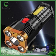 Bv✿  Strong USB Rechargeable Flashlight 500LM COB Outdoor Camping Fishing Light