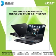 Notebook Acer Predator Helios 300 Ph315-53 I7 10870h 16 512g Rtx3070 W