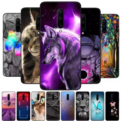 For Oneplus 7 Pro Case Fashion Slim Soft TPU Phone Back Cover Cases For One Plus 7T Pro 7 T Cover fo