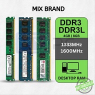 *Local Stock Desktop Ram DDR3/DDR4 4GB/8G/16G 1333/1600/2133/2666/3200 MHz Desktop PC RAM