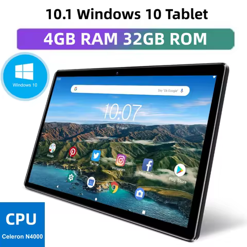 4GB RAM 32GB ROM 10.1 INCH Windows 10 Tablet 1280*800 IPS HDMI 64-bit Intel Celeron N4000 CPU WIFI B
