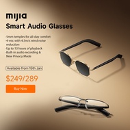 New Mijia Smart Audio Glasses|5mm temples for all-day comfort, 4-mic with 4.5m/s wind noise reductio