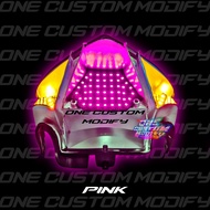 LAMPU REM LED RUNNING 8 &amp; 10 MODE BEAT KARBU BONUS LED JELLY FLASH T10 STOPLAMP CUSTOM RUNNING AUTO MANUAL LAMPU REM BELAKANG STOPLAMP MOTOR BEAT KARBU