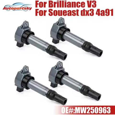 4 X Ignition Coil MW250963 for Soueast V3 DX3 for Mitsubishi 4A91 Colt Lancer Xpander Smart Forfour 